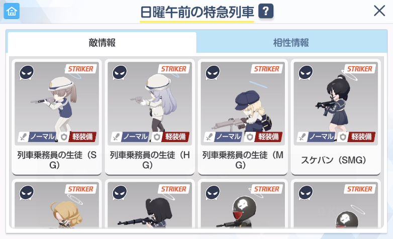 チャレンジ3日曜午前の特急列車で出現する敵