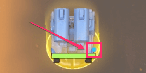 シールドはHPバー右上に表示される青いゲージ