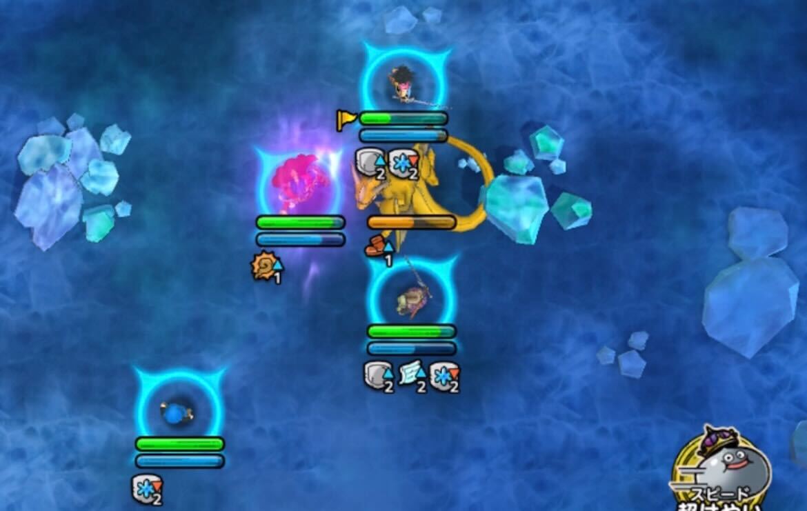 グレイトドラゴンを囲んで行動を止める