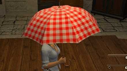 チアフルチェックパラソル見た目