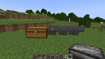 ラージチェストとホッパーを設置する