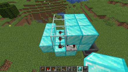 コンパレーターの上に土台を作る