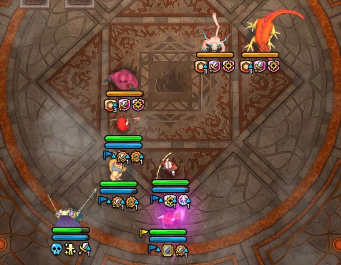 まどうしをステージ中央へ誘導する