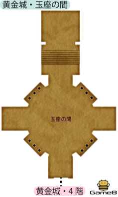 黄金城・玉座の間のマップ