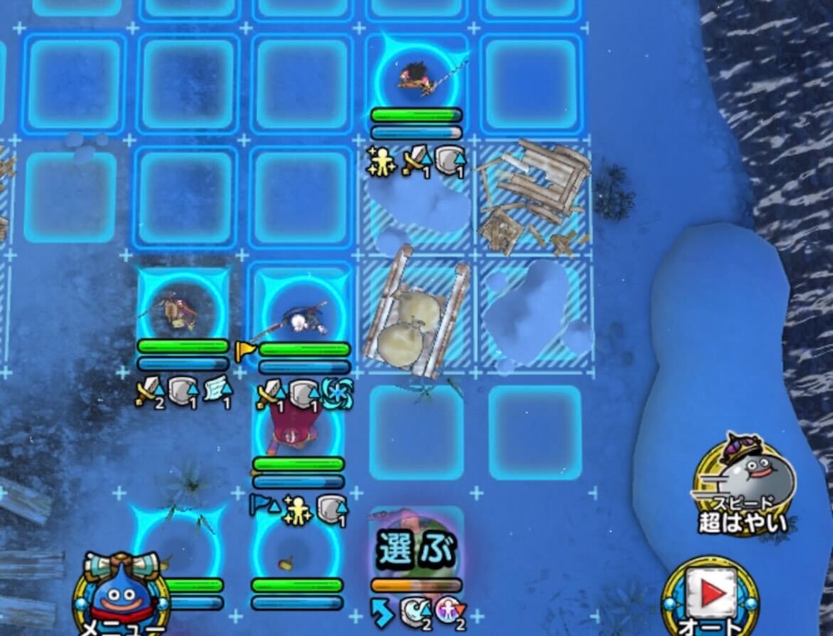 物理キャラはカンダタとサンダタを1回ずつ攻撃する