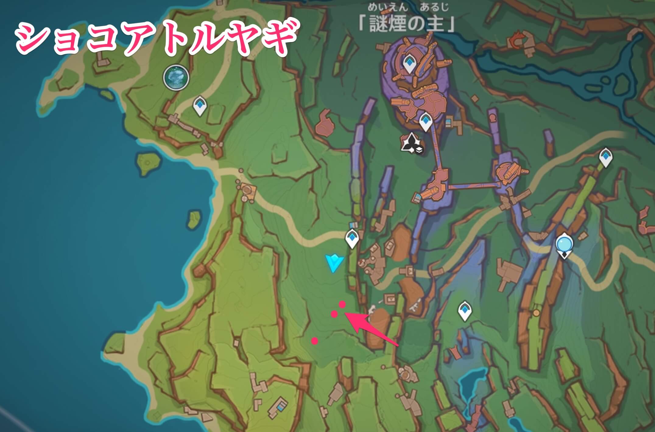 ショコアトルヤギのマップ画像