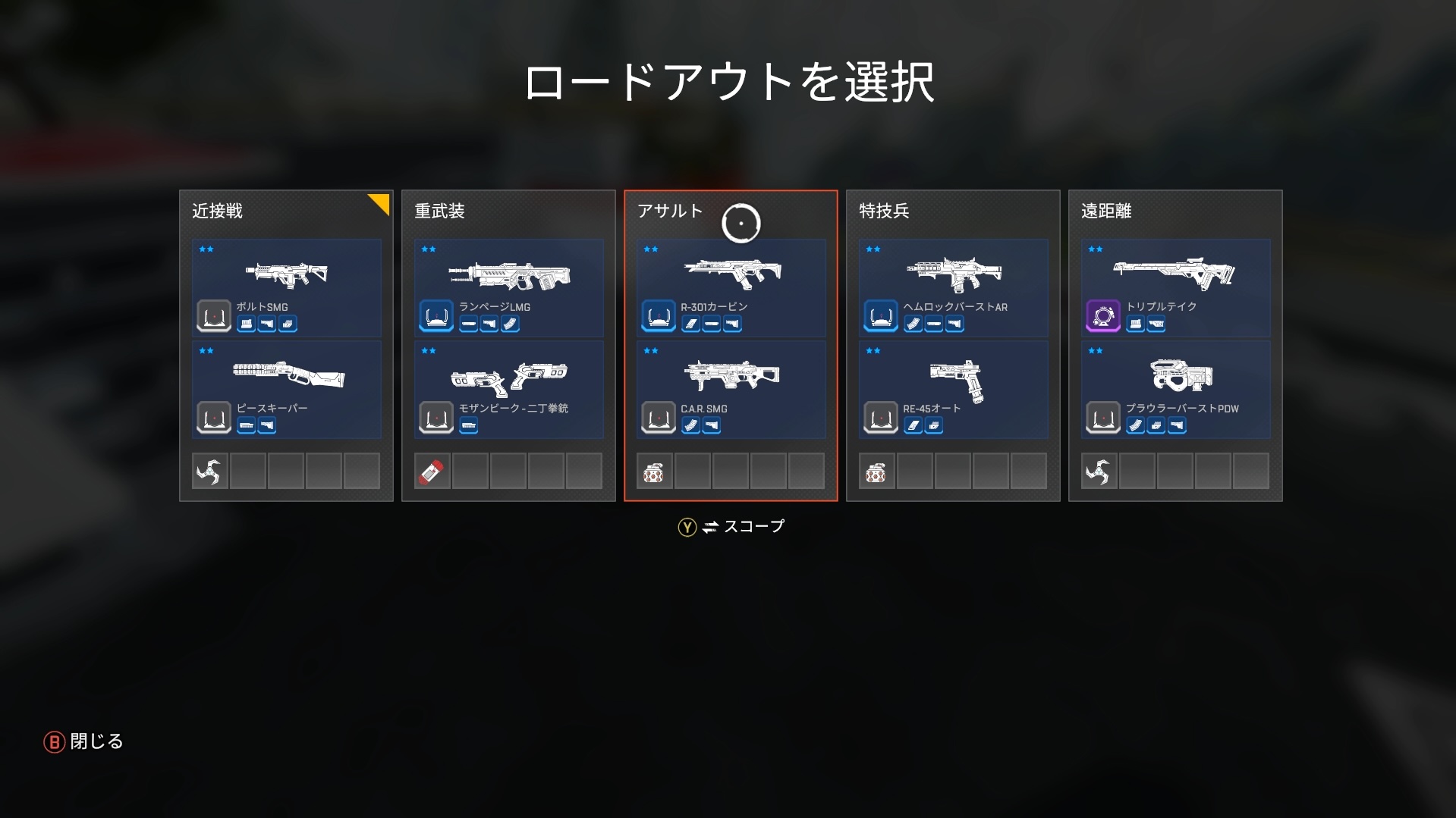 武器の組み合わせ