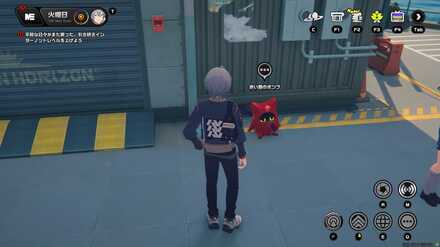 倉庫前にいる赤い服のボンプを助ける