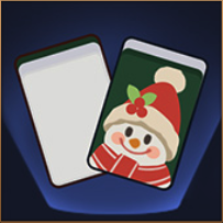 聖夜の雪だるまの麻雀牌画像