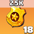 2500連盟貢献ポイント×18