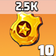 2500連盟貢献ポイント×10