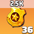 2500連盟貢献ポイント×36