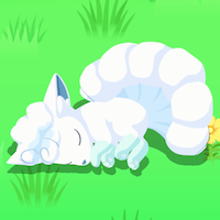 アローラロコンの星1寝顔画像