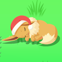 ホリデーイーブイの星1寝顔画像