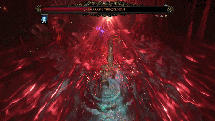 レーザーを避けるために剣の後ろに留まる