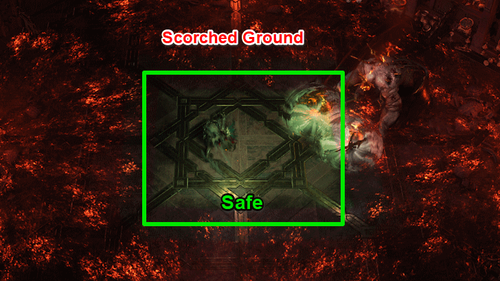 アリーナの中央に留まる