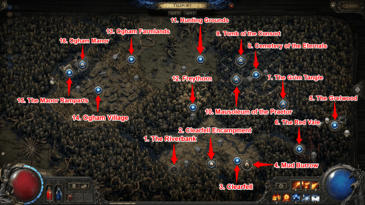 All Act 1 Locations画像