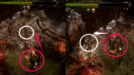 頭上スイングアニメーションに注目