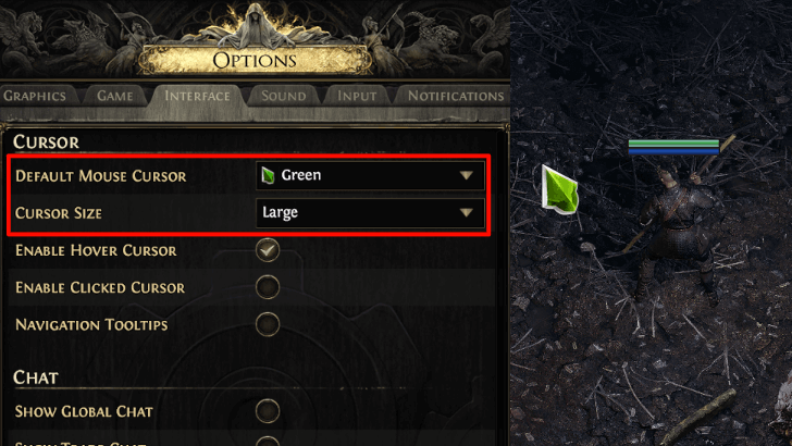 Cursor Settings画像