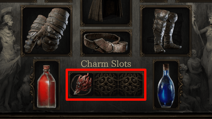 Charm Slots in the Inventory画像