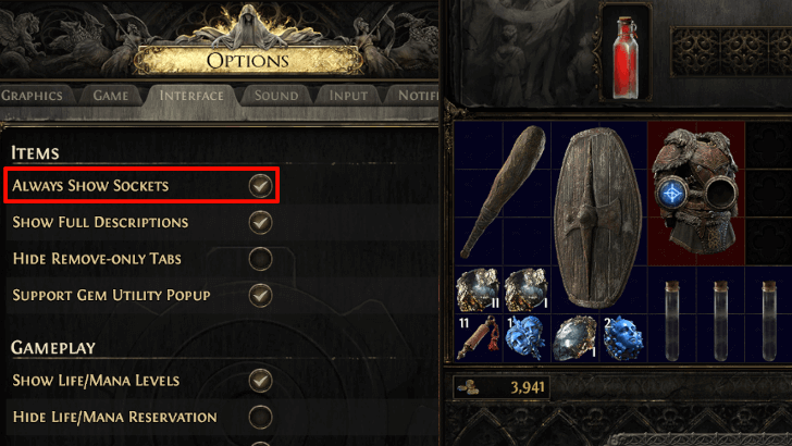 Always Show Sockets画像