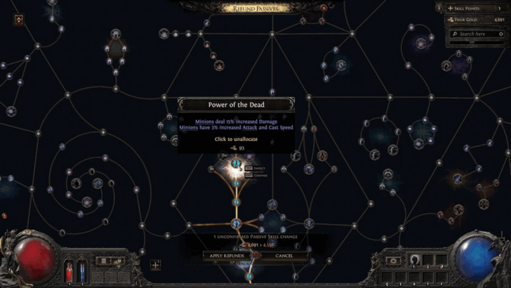 Path of Exile 2 Respec Skills画像