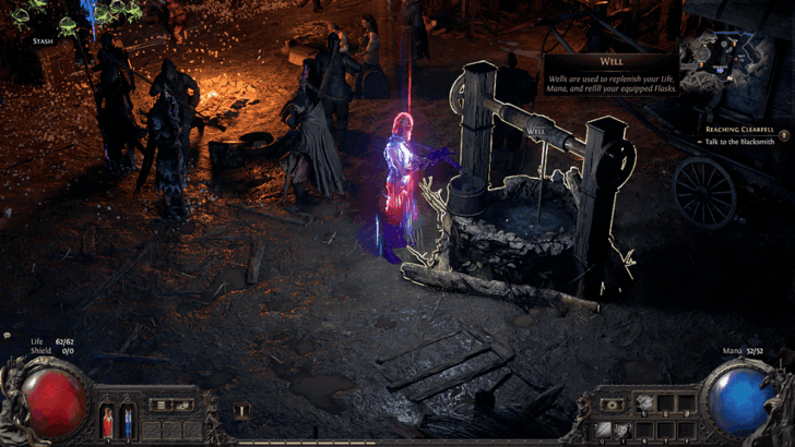 町の井戸で補充