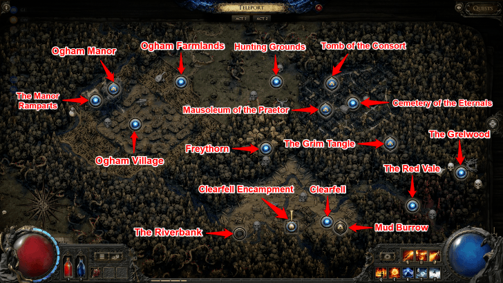 All Act 1 Locations画像