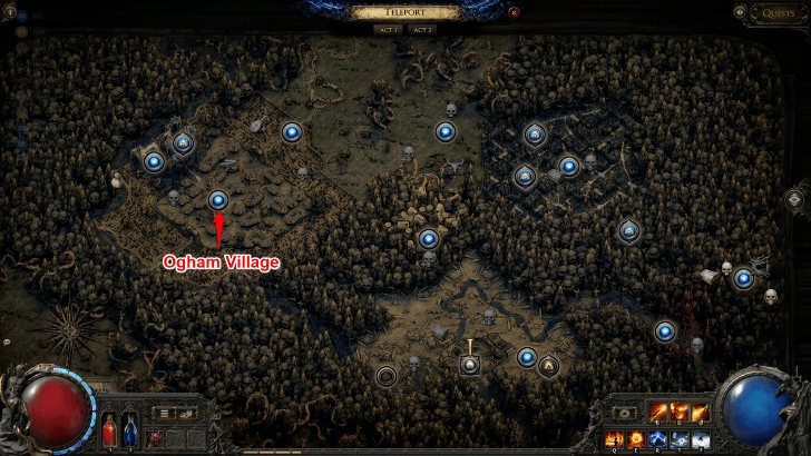 村の燃える残骸