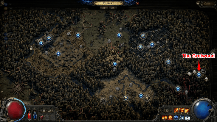 クリアフェルからアクセスできる暗い森