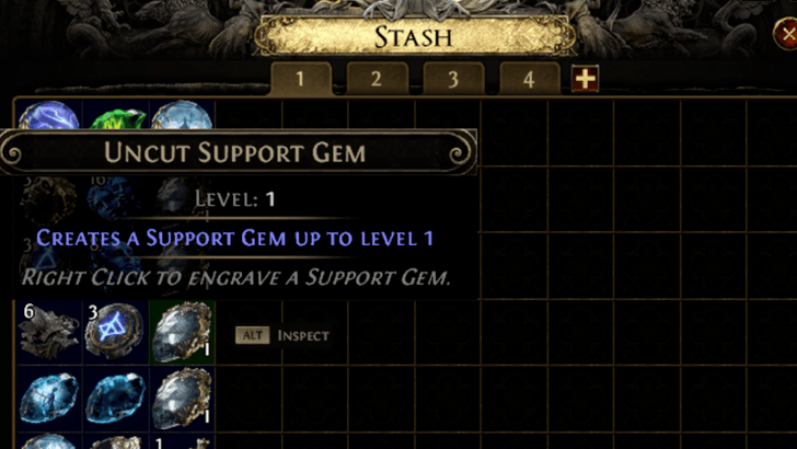 Path of Exile 2 - サポートジェムの原石画像