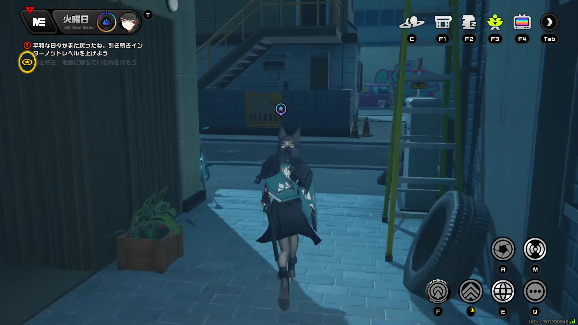 路地の奥に進む