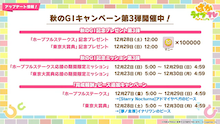 秋のG1キャンペーン開催中