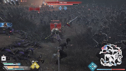 戦意の低い武将を倒す