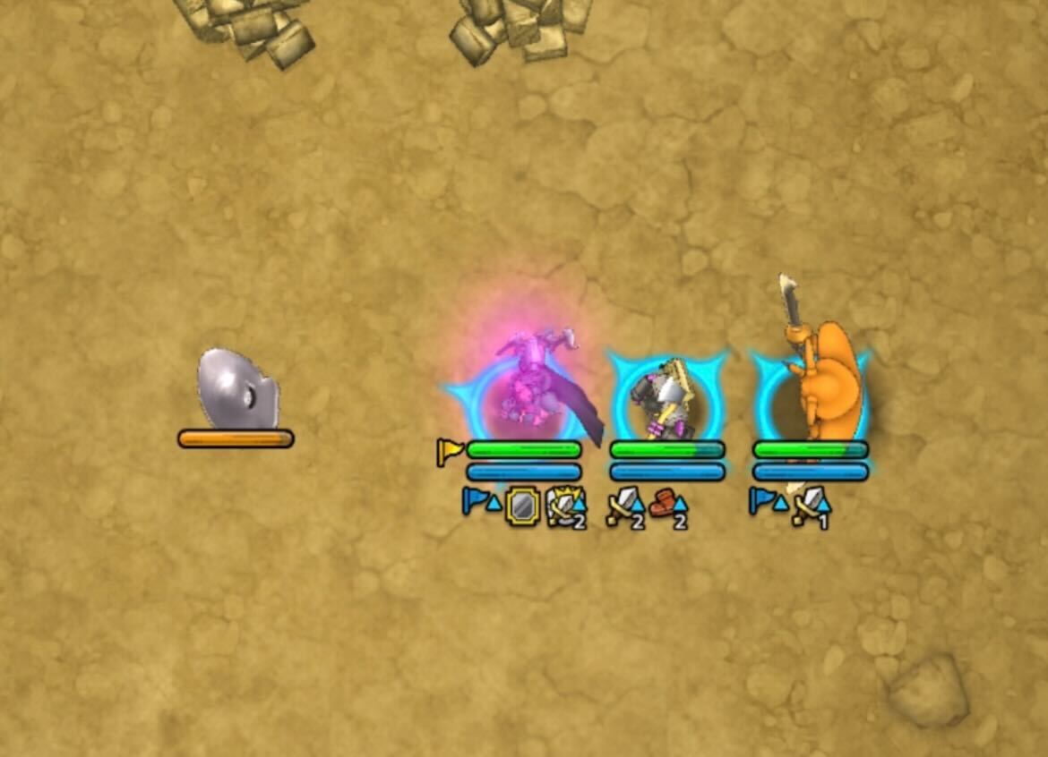 はぐれメタルを下に誘導して会心で倒す