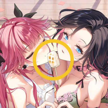 少女廻戦の焼きお餅のタップする場所