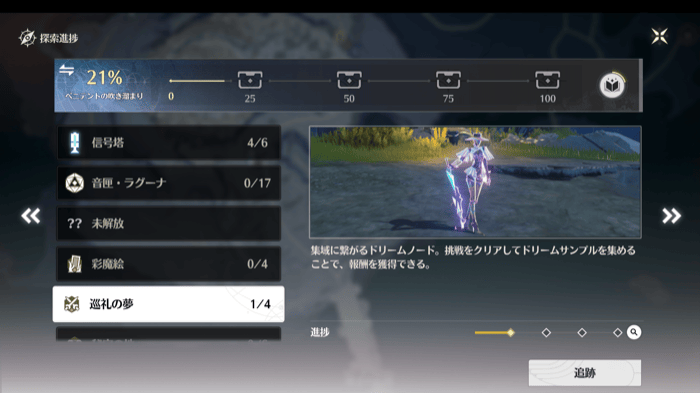 リナシータの探索要素