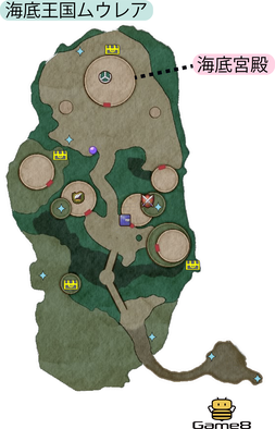 海底王国ムウレア・上層のマップ