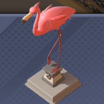 フラミンゴ像