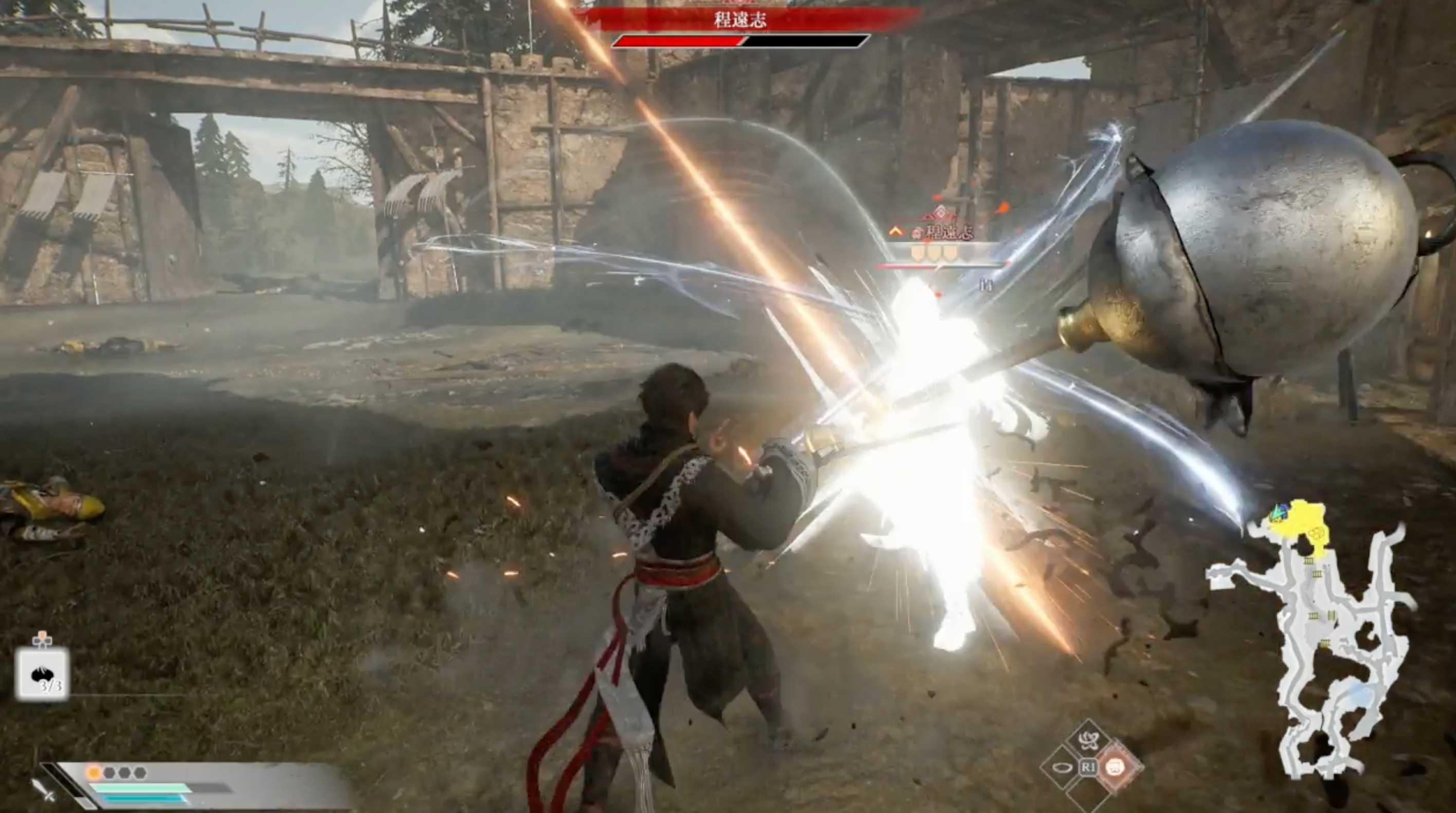 武芸を駆使して敵を撃破