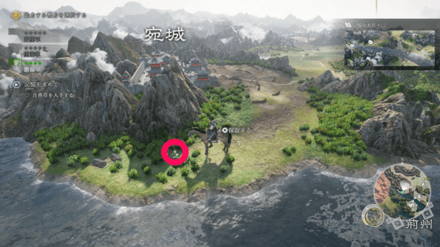 月香草の実際の場所