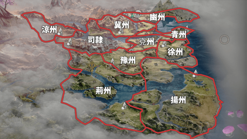 道標(ワープポイント)の場所