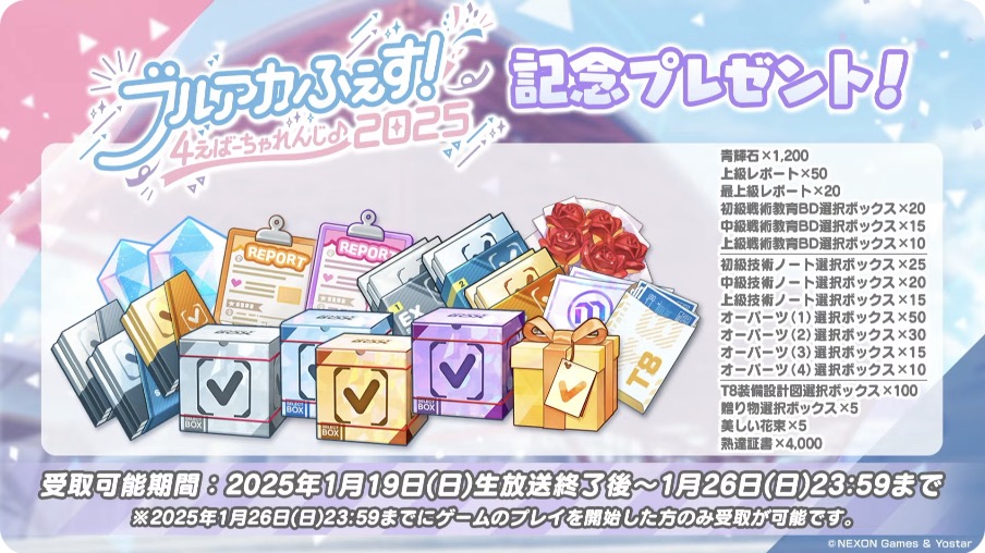 ブルアカふぇす記念プレゼントが配布