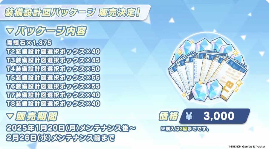 装備設計図パッケージ