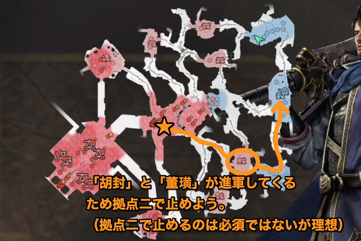 拠点二で止めるのが理想