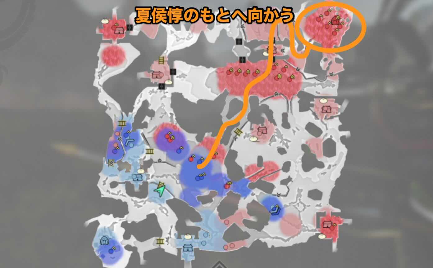 夏侯惇に向かって進軍