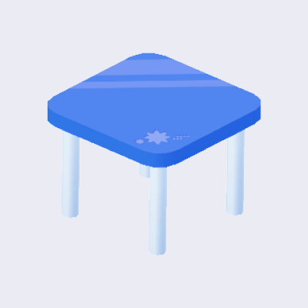 きらめく流星のテーブルの画像