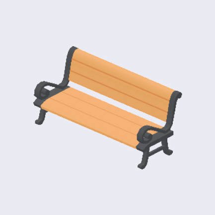 ガーデンのベンチの画像