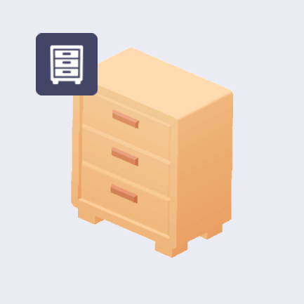 ナチュラルなチェストの画像