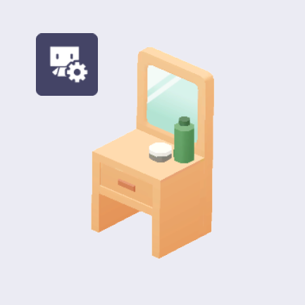 ナチュラルなドレッサーの画像